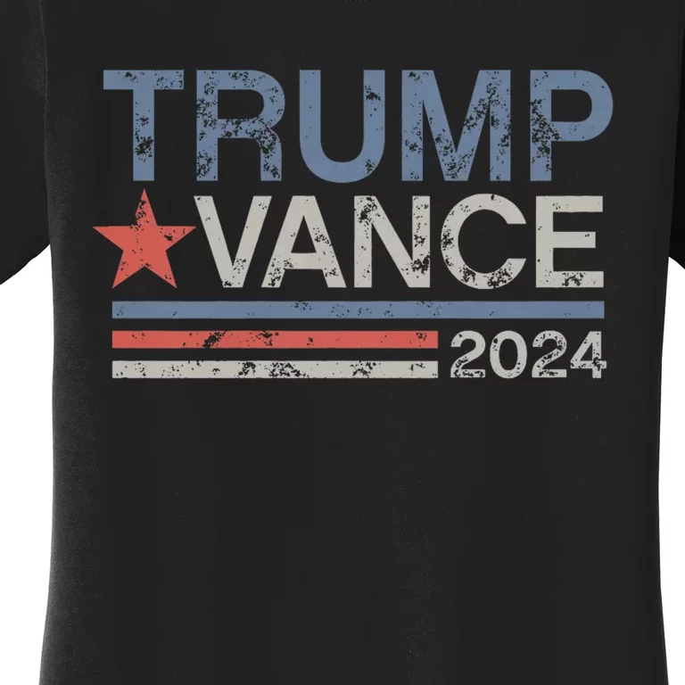 Trump Vance 2024 Retro Stripe Trump Jd Vance Women's T-Shirt