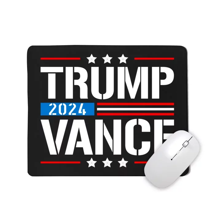 Trump Vance 2024 Vote Trump Retro Vintage Usa Flag Style Mousepad