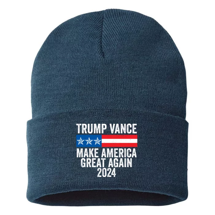 Trump Vance 2024 Make America Great Again Sustainable Knit Beanie