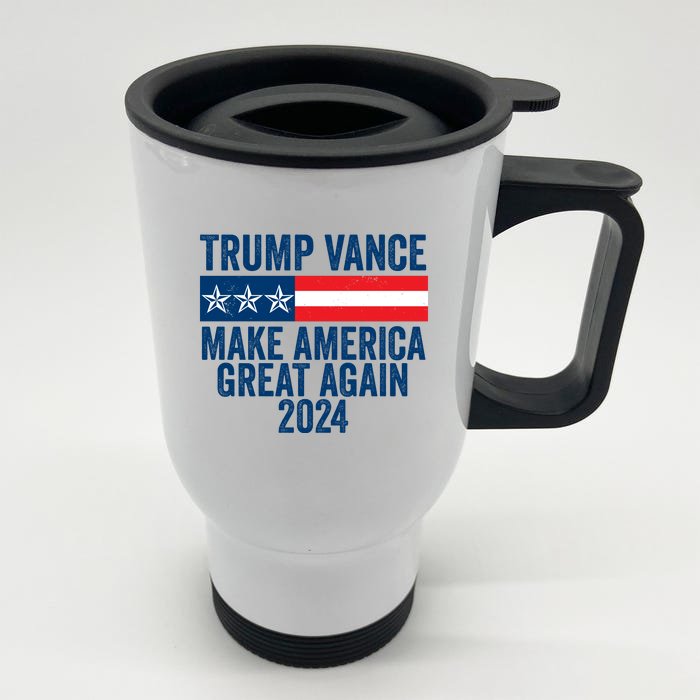 Trump Vance 2024 Make America Great Again Front & Back Stainless Steel Travel Mug