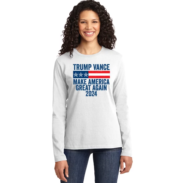 Trump Vance 2024 Make America Great Again Ladies Long Sleeve Shirt