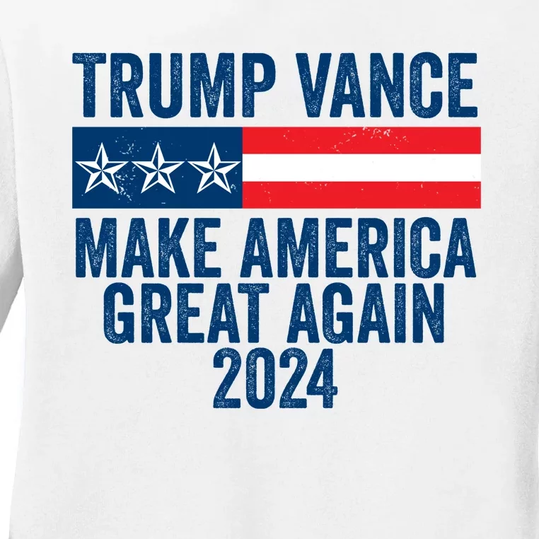 Trump Vance 2024 Make America Great Again Ladies Long Sleeve Shirt