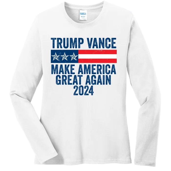 Trump Vance 2024 Make America Great Again Ladies Long Sleeve Shirt