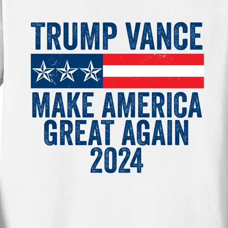 Trump Vance 2024 Make America Great Again Kids Long Sleeve Shirt