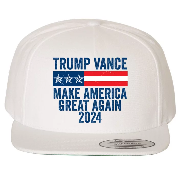 Trump Vance 2024 Make America Great Again Wool Snapback Cap