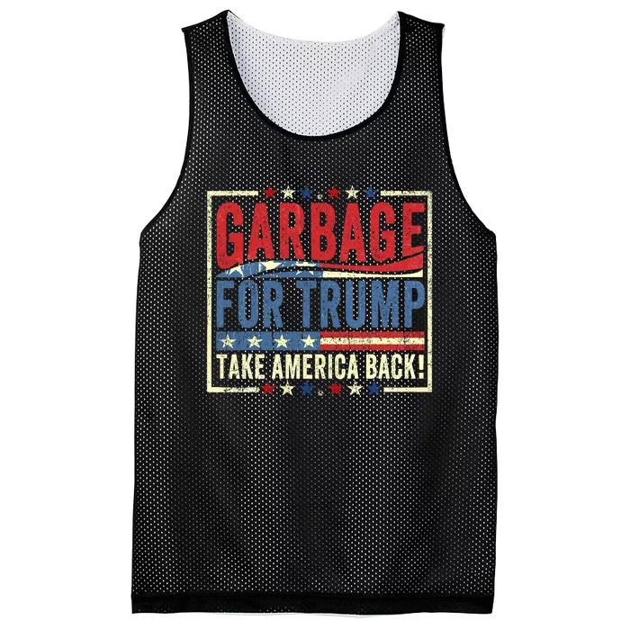 Trump Vance 2024 Proud To Be Garbage Presidential Election Mesh Reversible Basketball Jersey Tank