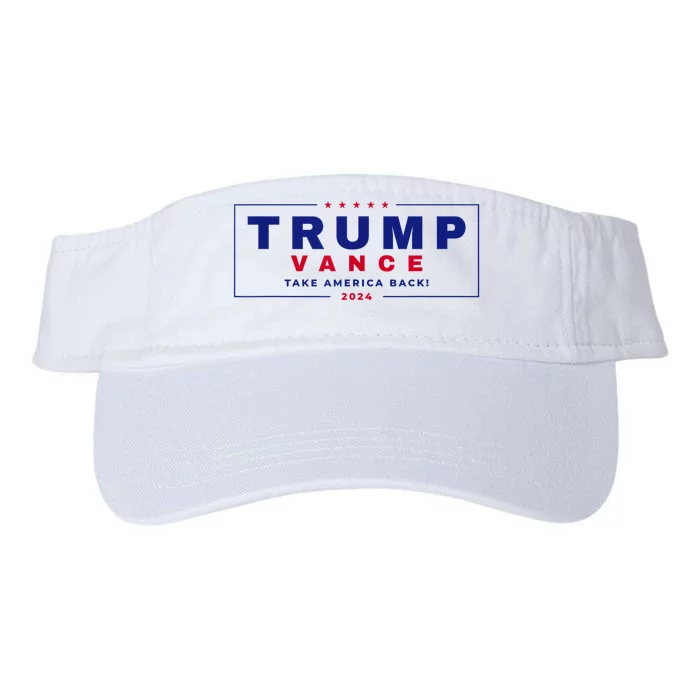 Trump Vance 2024 Donald Trump J.D. Vance Take America Back Valucap Bio-Washed Visor