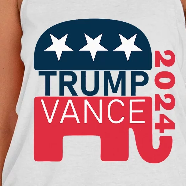 Trump Vance 2024 President Vote Usa Election Maga Women's Knotted Racerback Tank