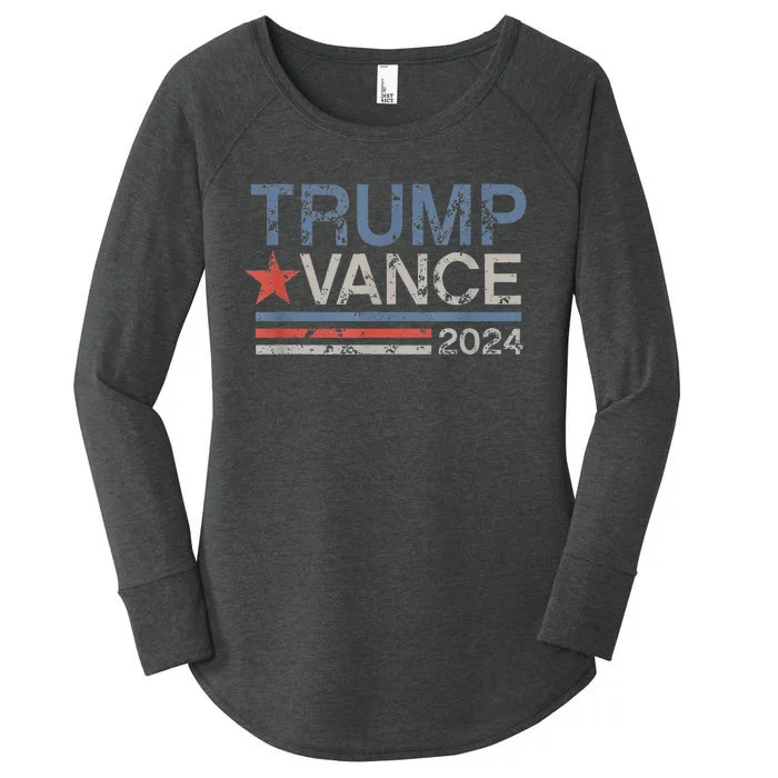 Trump Vance 2024 Retro Stripe Trump Jd Vance Women's Perfect Tri Tunic Long Sleeve Shirt