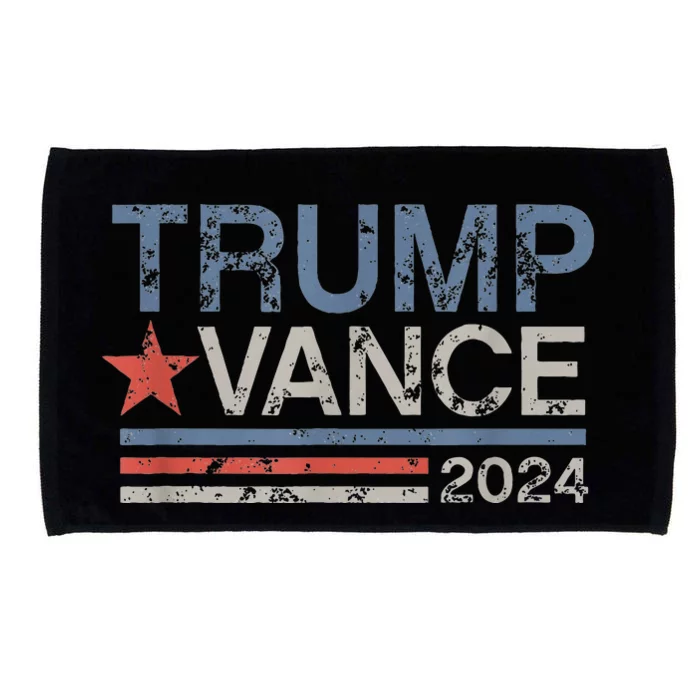 Trump Vance 2024 Retro Stripe Trump Jd Vance Microfiber Hand Towel