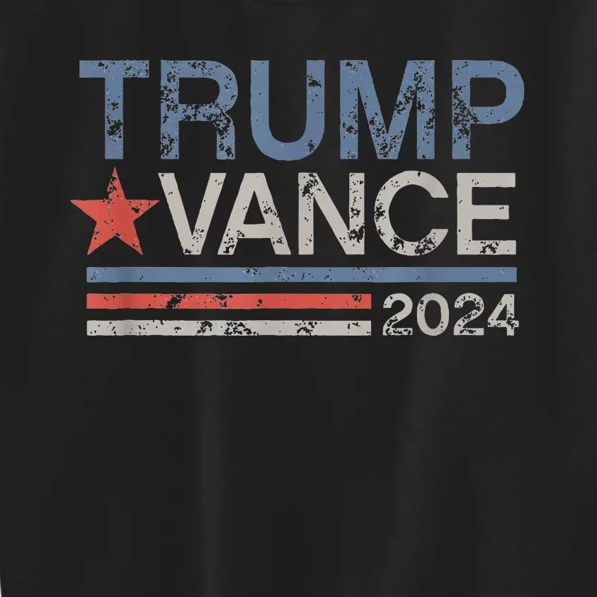 Trump Vance 2024 Retro Stripe Trump Jd Vance Kids Sweatshirt