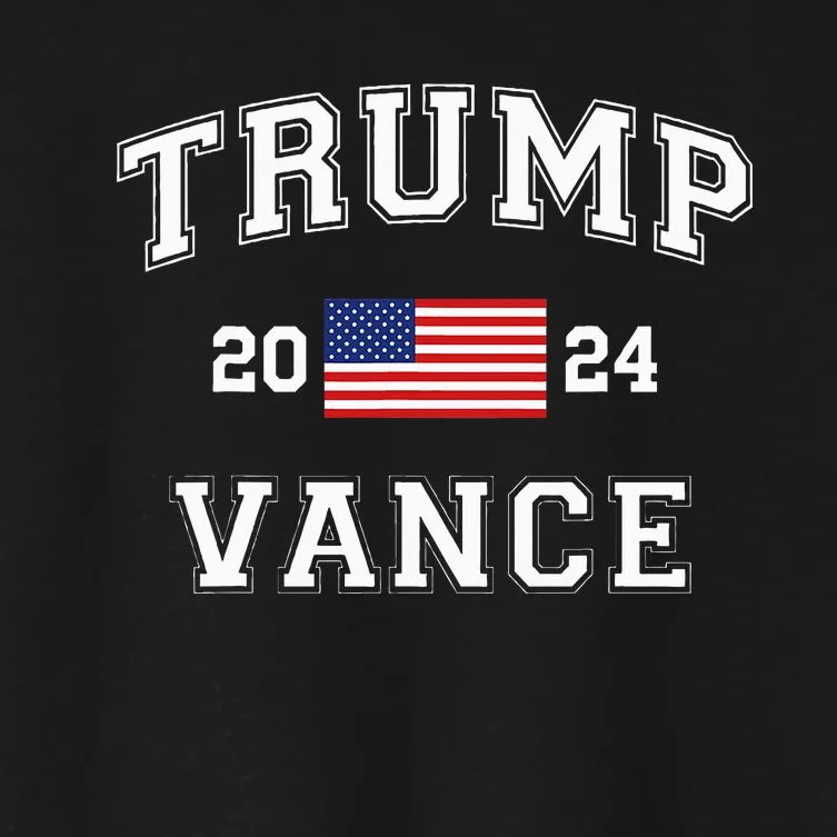 Trump Vance 2024 Us Flag Team Women's Crop Top Tee