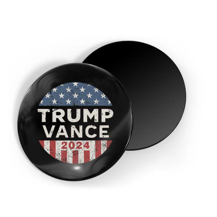 Trump Vance 2024 Vintage Button Usa Magnet