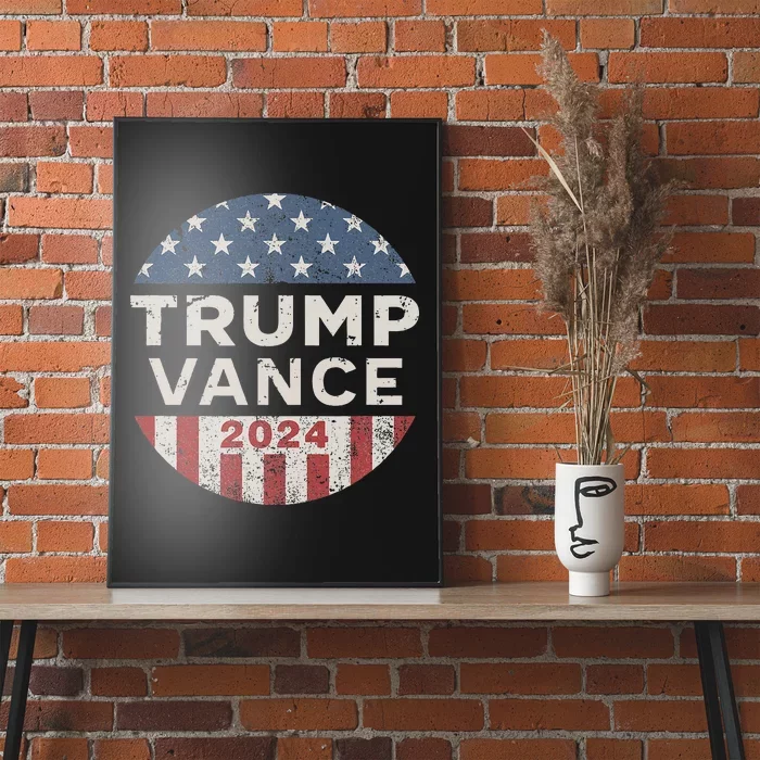 Trump Vance 2024 Vintage Button Usa Poster