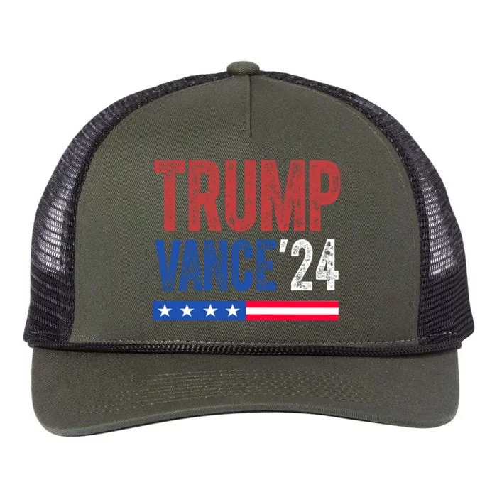 Trump Vance 2024 Vintage Election Usa Retro Rope Trucker Hat Cap