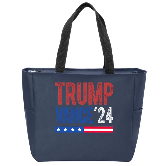 Trump Vance 2024 Vintage Election Usa Zip Tote Bag