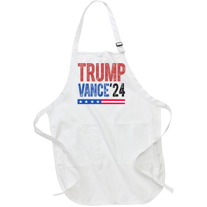 Trump Vance 2024 Vintage Election Usa Full-Length Apron With Pocket