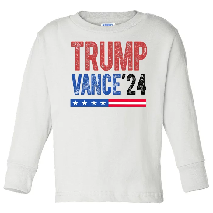 Trump Vance 2024 Vintage Election Usa Toddler Long Sleeve Shirt