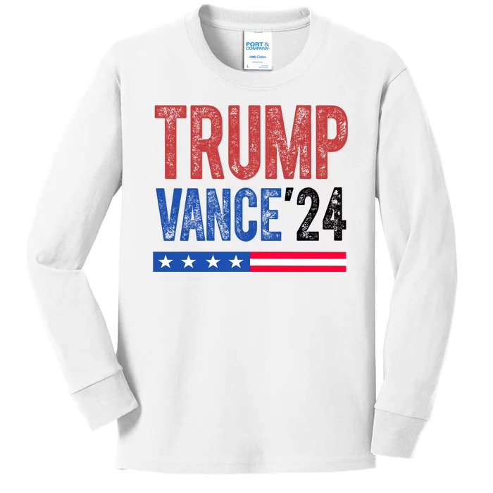 Trump Vance 2024 Vintage Election Usa Kids Long Sleeve Shirt