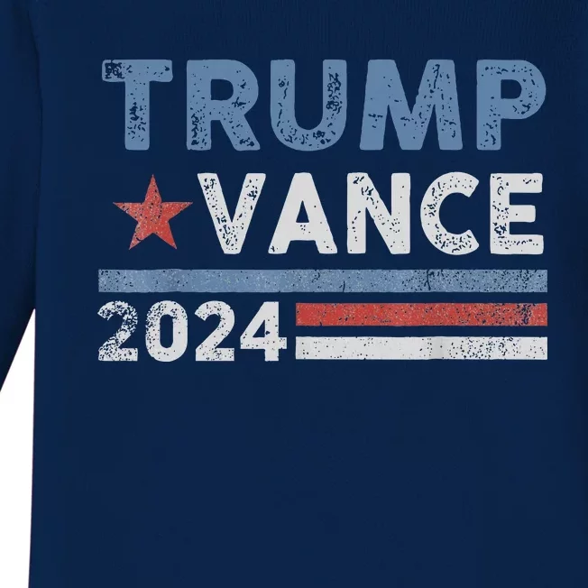 Trump Vance 2024 President Trump Supporter Re Election Baby Long Sleeve Bodysuit