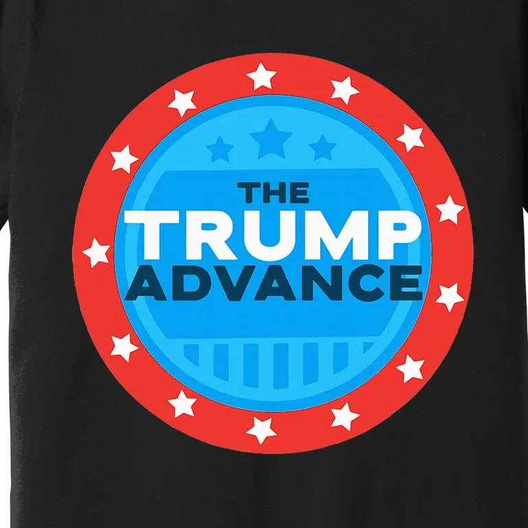 Trump Vance 2024 Advance President Election Vote Usa Flag Premium T-Shirt