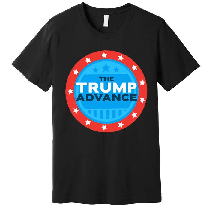 Trump Vance 2024 Advance President Election Vote Usa Flag Premium T-Shirt