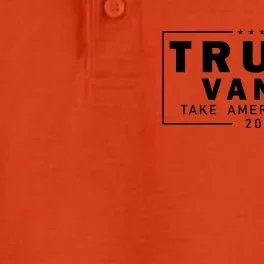 Trump Vance 2024 Take America Back Blackout Logo Dry Zone Grid Performance Polo