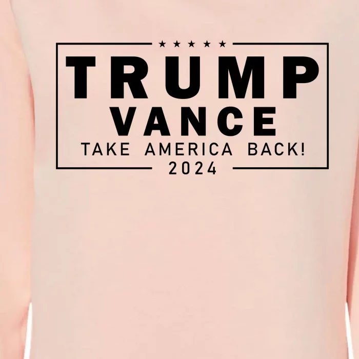 Trump Vance 2024 Take America Back Blackout Logo Womens California Wash Sweatshirt