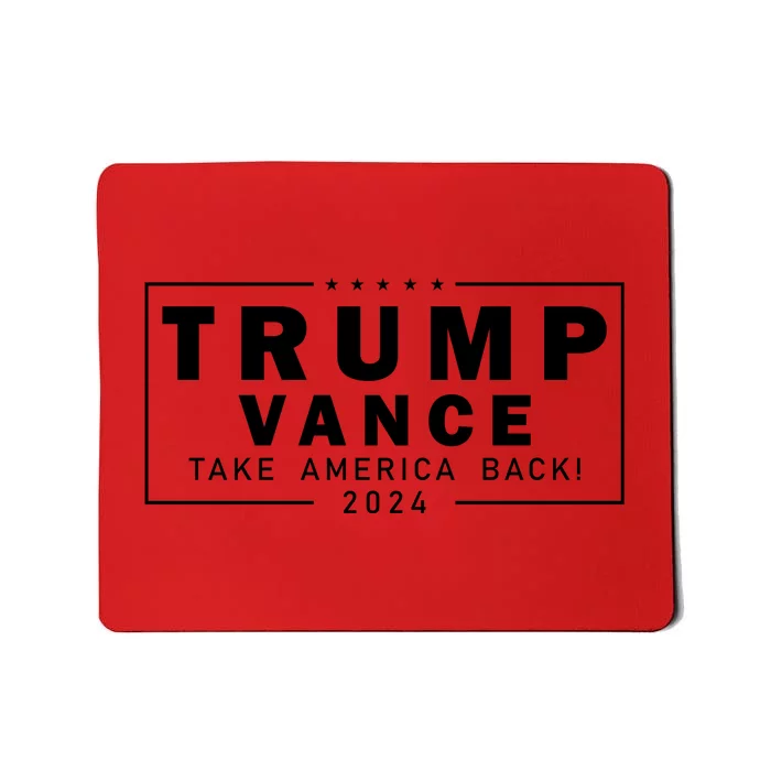 Trump Vance 2024 Take America Back Blackout Logo Mousepad