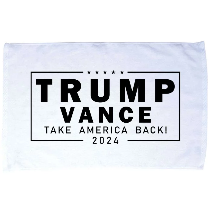 Trump Vance 2024 Take America Back Blackout Logo Microfiber Hand Towel