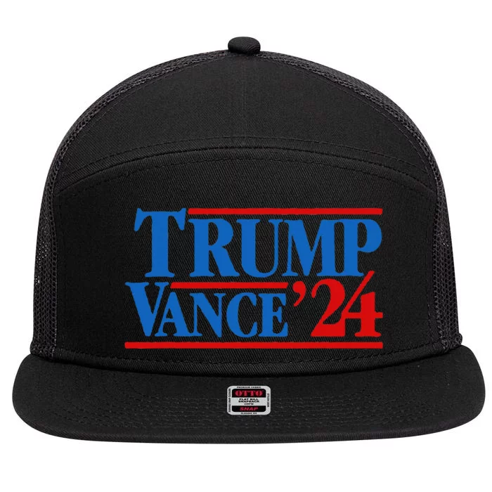 Trump Vance 2024 Vice President Trump 7 Panel Mesh Trucker Snapback Hat