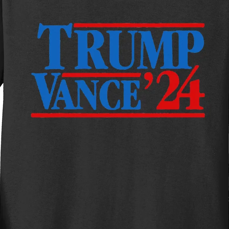 Trump Vance 2024 Vice President Trump Kids Long Sleeve Shirt