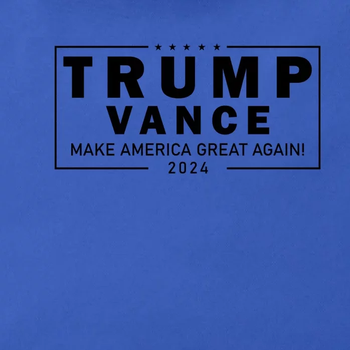 Trump Vance 2024 Make America Great Again Maga Blackout Logo Zip Tote Bag