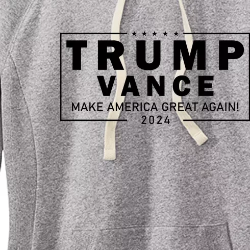 Trump Vance 2024 Make America Great Again Maga Blackout Logo Women's Fleece Hoodie