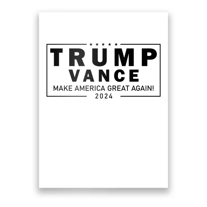 Trump Vance 2024 Make America Great Again Maga Blackout Logo Poster