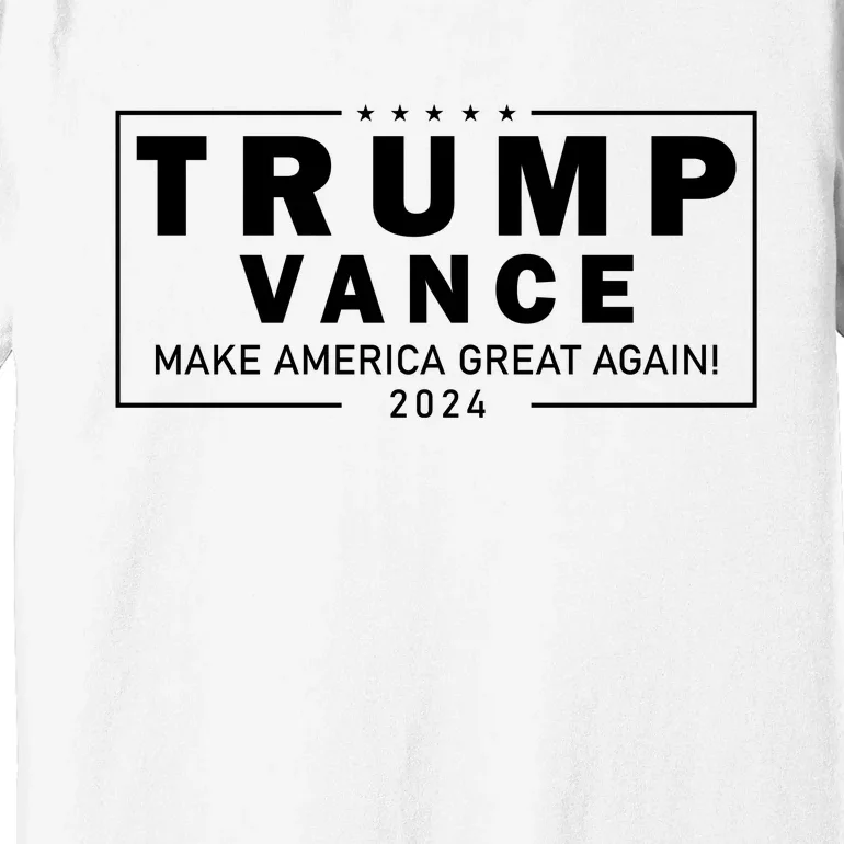 Trump Vance 2024 Make America Great Again Maga Blackout Logo Premium T-Shirt