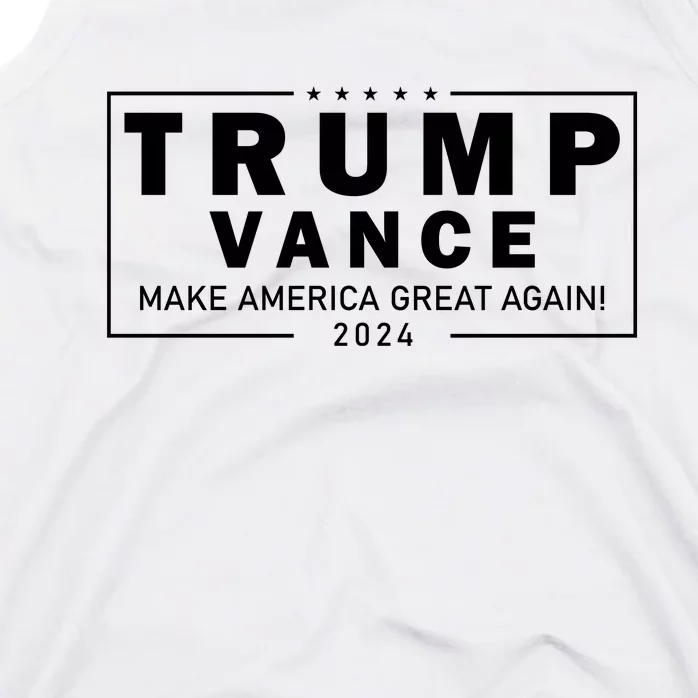 Trump Vance 2024 Make America Great Again Maga Blackout Logo Tank Top