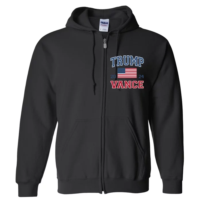 Trump Vance 2024 Donald Trump 2024 President Jd Vance J.D Full Zip Hoodie