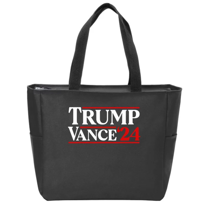 Trump Vance 2024 Donald Trump J.D. Vance For President Zip Tote Bag