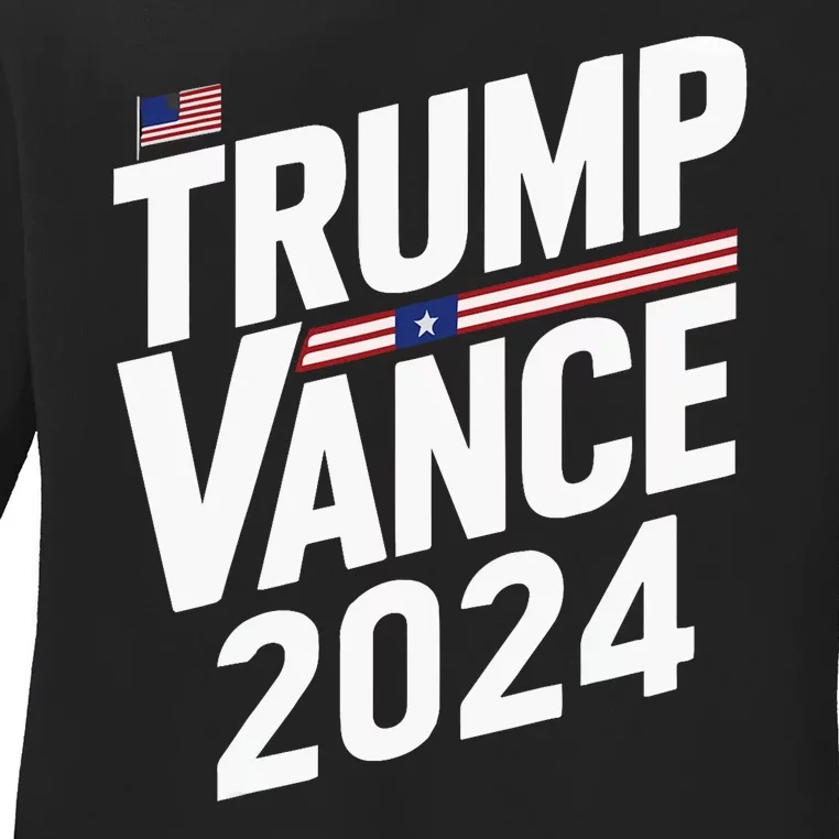 Trump Vance 2024 Donald Trump J.D. Vance For President Ladies Long Sleeve Shirt