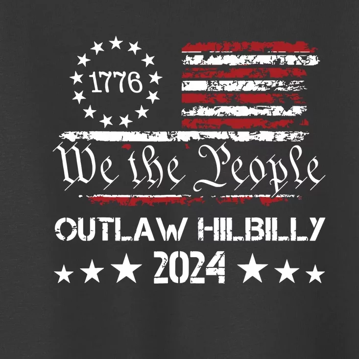 Trump Vance 2024 Donald Trump Jd Vance Outlaw Hillbilly Toddler T-Shirt