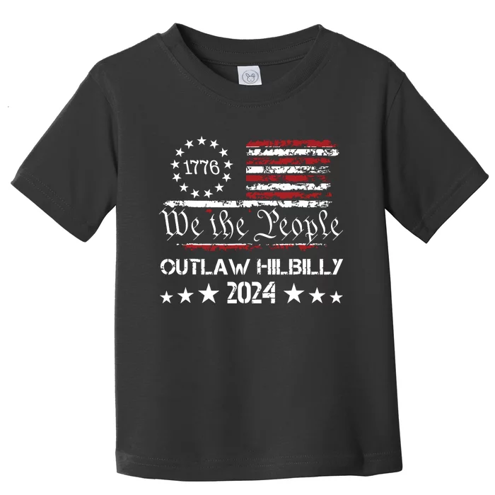 Trump Vance 2024 Donald Trump Jd Vance Outlaw Hillbilly Toddler T-Shirt