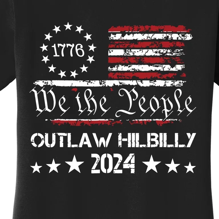 Trump Vance 2024 Donald Trump Jd Vance Outlaw Hillbilly Women's T-Shirt