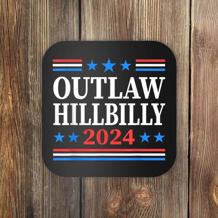 Trump Vance 2024 Outlaw Hillbilly Us Flag Vintage Coaster