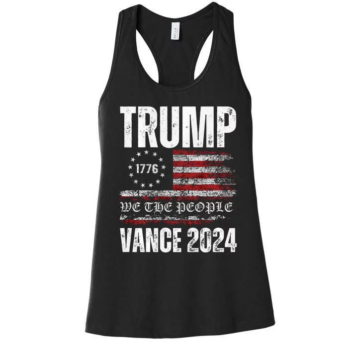 Trump Vance 2024 President Trump Supporter Re Election Women's Racerback Tank