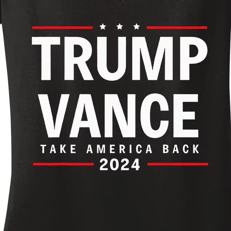 Trump Vance 2024 Vice President 47 America Usa Election Vote Women's V-Neck T-Shirt