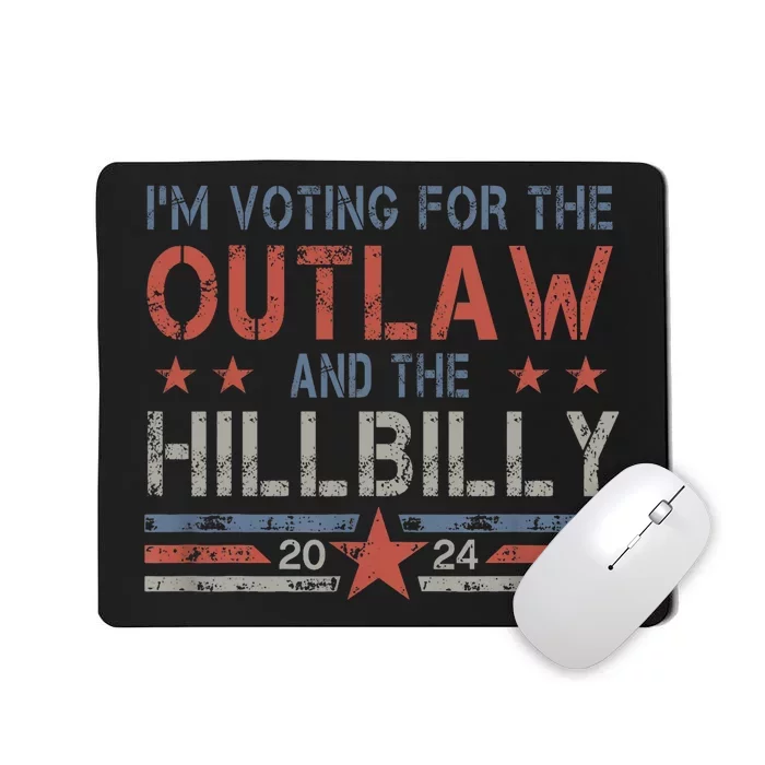 Trump Vance 2024 Donald Trump J.D. Vance Outlaw Hillbilly Mousepad