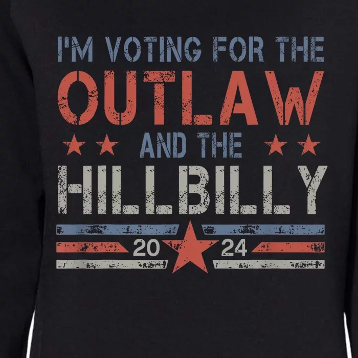 Trump Vance 2024 Donald Trump J.D. Vance Outlaw Hillbilly Womens California Wash Sweatshirt