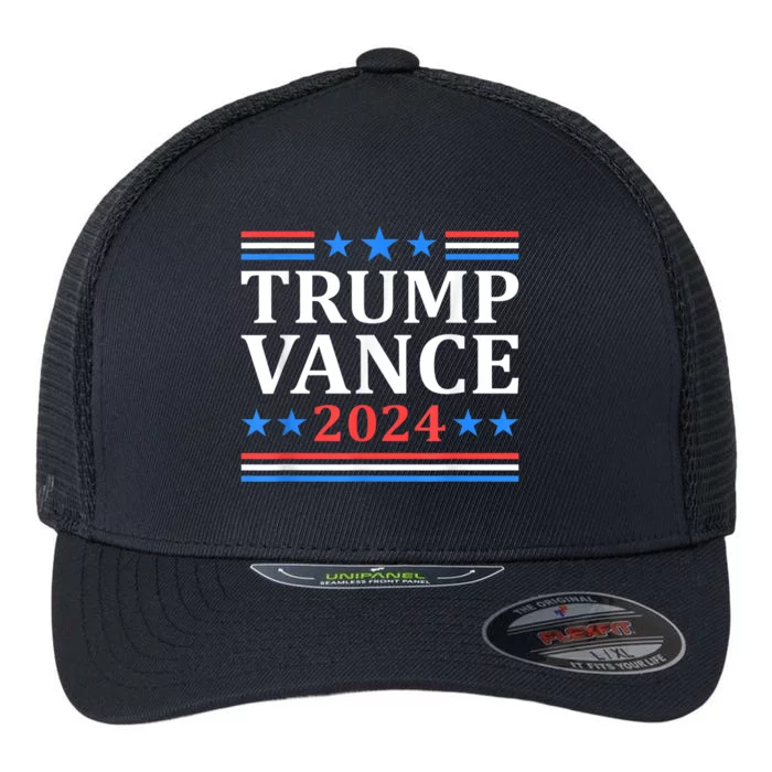 Trump Vance 2024 For President Vp Usa Election Patriotic Flexfit Unipanel Trucker Cap