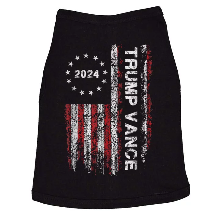 Trump Vance 2024 Us Flag Vintage Election President 2024 Doggie Tank